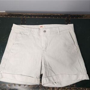 Levi’s Pin Stripe Cuffed Denim Chino Shorts Woman's Size 31